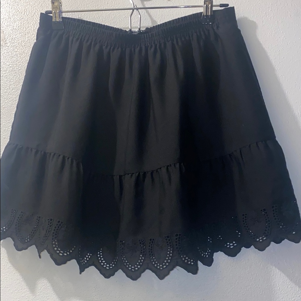 Women’s Madewell size Medium Black Mini Skirt with Cut out Design